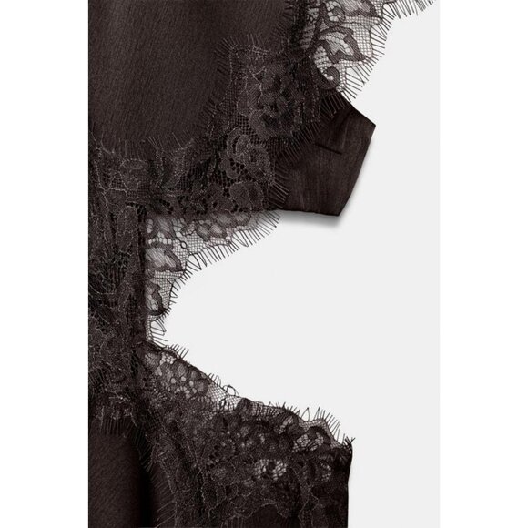 ZARA ZW COLLECTION CUT-OUT LACE DRESS - Picture 11 of 11